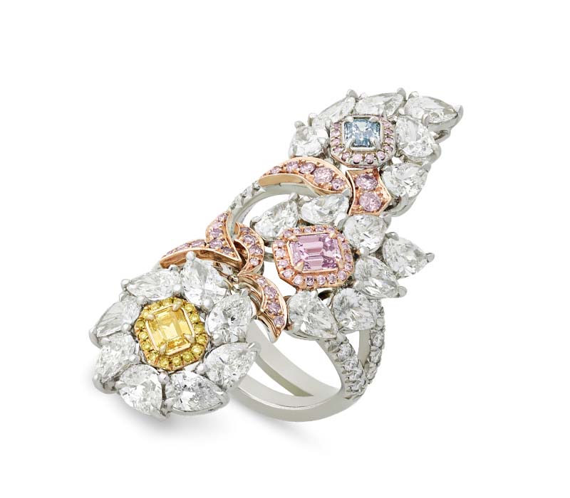 Bague classique en zircon platine