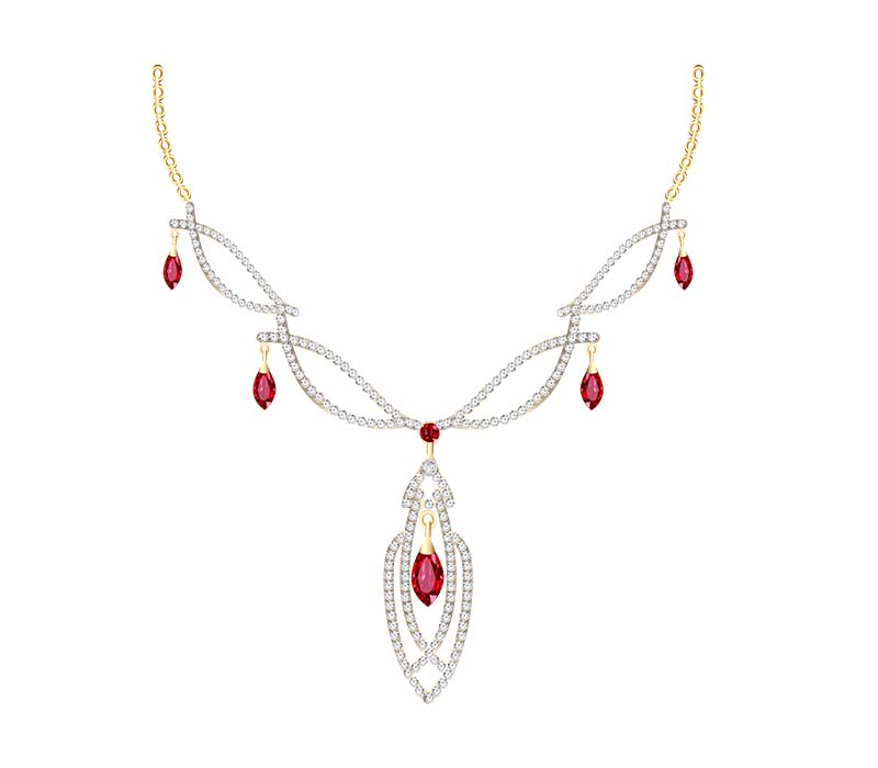 Collier en forme de coeur de cerf en argent