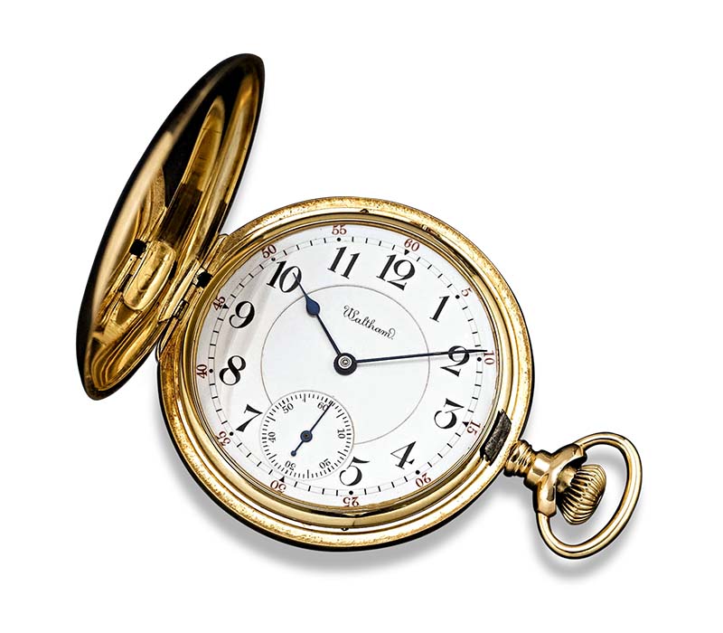 Pochette en cuir pour montre de poche